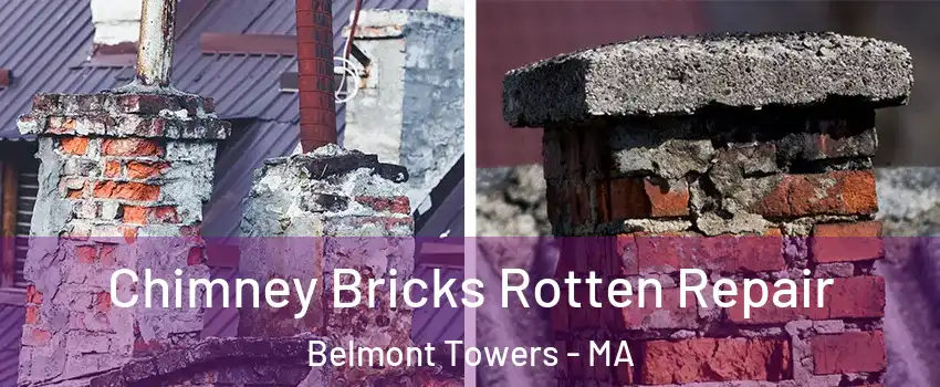 Chimney Bricks Rotten Repair Belmont Towers - MA