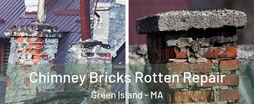 Chimney Bricks Rotten Repair Green Island - MA