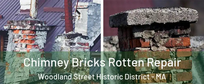 Chimney Bricks Rotten Repair Woodland Street Historic District - MA