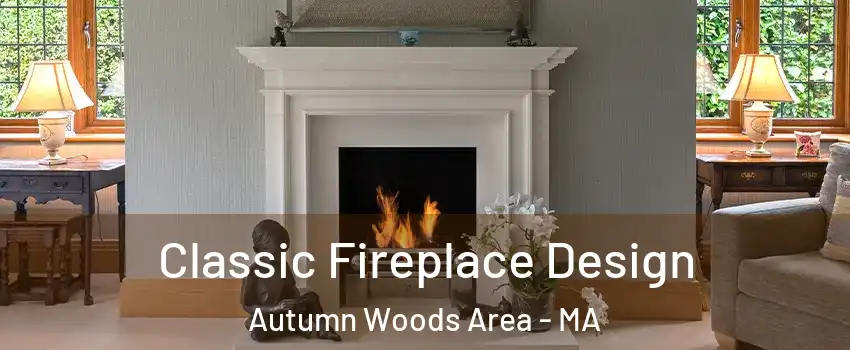 Classic Fireplace Design Autumn Woods Area - MA