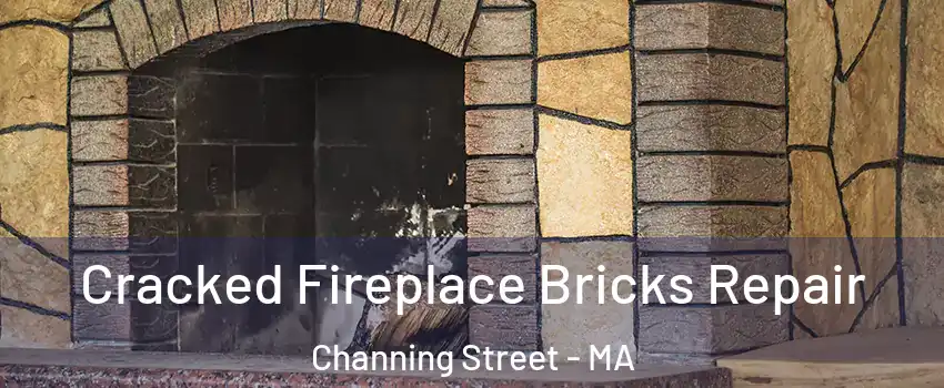 Cracked Fireplace Bricks Repair Channing Street - MA