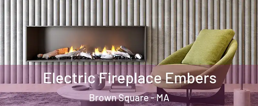 Electric Fireplace Embers Brown Square - MA