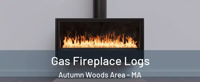 Gas Fireplace Logs Autumn Woods Area - MA