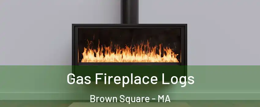 Gas Fireplace Logs Brown Square - MA