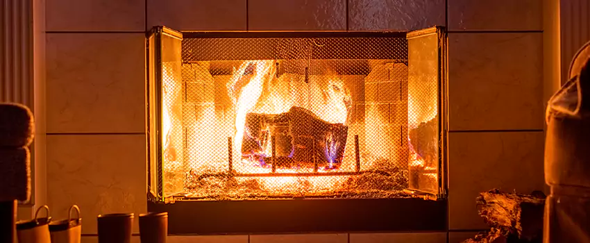 Mendota Hearth Landscape Fireplace Installation in Green Island, Massachusetts