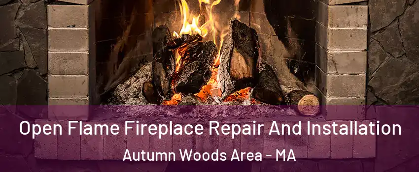 Open Flame Fireplace Repair And Installation Autumn Woods Area - MA