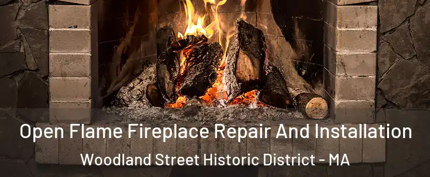 Open Flame Fireplace Repair And Installation Woodland Street Historic District - MA